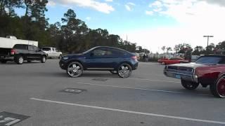 Whipz at the track slidin' mounted on 28's, 30's, 32's