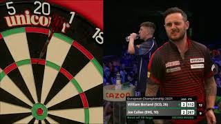 William Borland v Joe Cullen | 2021 European Darts Championship | Round 2