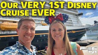 Our VERY 1ST Disney Cruise EVER on the Wish - Embarkation, Sail Away Party, Dinner, Shopping & More!