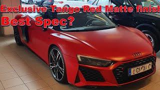 2022 Audi R8 Spyder Performance 620PS  in Tango red matte  finish (Audi exclusive ) SOUND | Cab