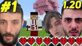 ÖLDÜN ÇIK HARDCORE 1.20 Minecraft 1.Bölüm