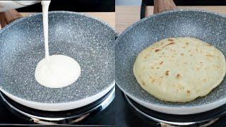 5 Minutes Ready! Quick and Easy Flatbread Made With Batter! No Kneading! No Oven!