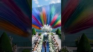 Tied the knot by #Lakecomo, and the sky celebrated in every color !