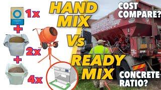 How to MIX CONCRETE for the home builder - cement mixer or have it delivered?