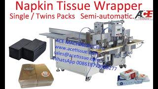 semi automatic paper napkin packing machine for twins pack