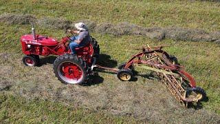 Raking, Baling, and Loading the Last Hay of the Year