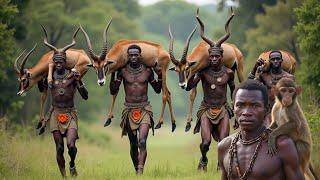 FEARLESS Hadzabe Tribesmen Hunt WILD Antelope!