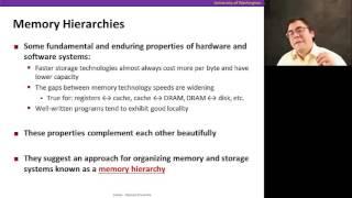 Caches, Video 3: Memory hierarchy