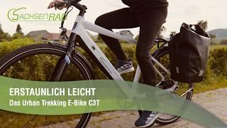 Modern durch die Stadt und sportlich auf Touren: SachsenRAD Urban Trekking E-Bike C3T