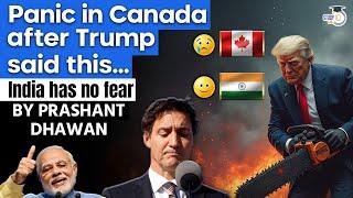 PANIC IN CANADA AFTER TRUMP SAID MEGA TARIFFS ARE COMING | Should India be worried too?