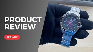 Phoibos watch GMT Wave Master 200M - PY049H Purple Automatic