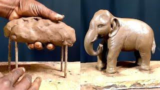 How to make Elephant with clay very easy process !! मिट्टी से हाथी बनाने का सबसे आसन तारिका ! 2023