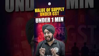 Value of Supply Under GST  Revise Under 1 Min. #Shorts #Taxation #CAInter