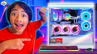 Ryan and Daddy Build a Gaming PC with AMD Ryzen & Radeon!