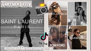 Turning my instagram photos into designer ad campaigns for TikTok! || Tashietinks