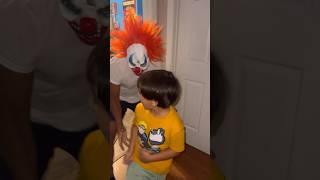 Dad Scares Son With Scary Clown Mask 