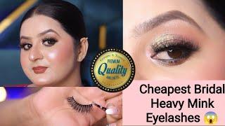 Affordable Bridal heavy Mink EyeLashes  || *Review* Try It !! || Sanajyoti