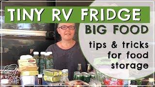 Tips n Tricks for RV REFRIGERATOR STORAGE // how I keep a lot of food in my tiny campervan fridge