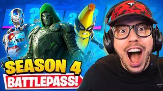 NEW *Season 4* BATTLE PASS in Fortnite! (Marvel)