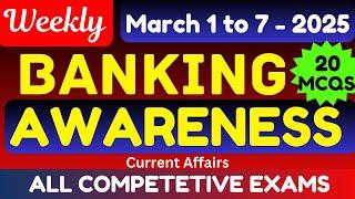 Banking Awareness Weekly March 2025 | March 2025 Banking Awareness Current Affairs Important MCQs