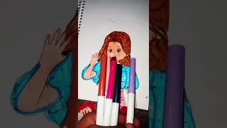 Cute girl drawing sakshi maurya artist YouTube channel like and subscribe to comment share friend