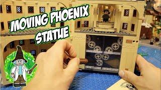 Building Lego Hogwarts Part 23, Dumbledore`s Office Moving Phoenix Statue