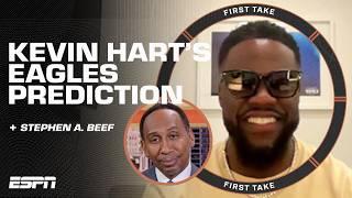 FLY EAGLES FLY  Kevin Hart's Super Bowl prediction for Philly & beef with Stephen A.  | First Take