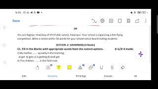 OAV Class-8/Sub-English/Annual Exam 2024-25 Question Pattern/Odisha Adarsha Vidyalay