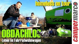 Leben im Fahrradwohnwagen | 9000 km Homeless on Tour | Freiwillig obdachlos