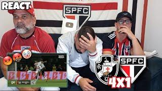 REACT VASCO 4X1 SÃO PAULO - HUMILHAÇÃO!!! TIME SEM VERGONHA