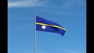 Nauru flag waving