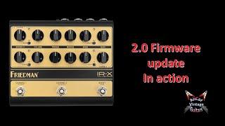 Friedman IR-X 2.0 Software update in action