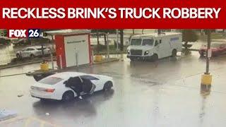 Surveillance video captures attempted armored truck robbery in Houston