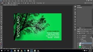 How to make single side visiting card easy steps with Photoshop CC - tutorial