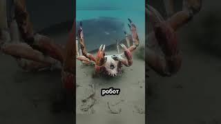 Крабы, спасшие робота-краба! ️ #животные