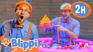 Learn Colors with the Blippi Ball Pit | Blippi - Kids Playground | Educational Videos for Kids