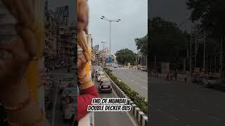 Last ride of double decker bus in Mumbai #mumbai #bus #bst #best #doubledeck #doubledeckerbus