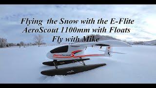 Flying the Snow with the E~Flite AeroScout 1100mm, Fly with Mike