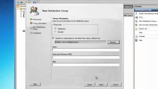 Create Exchange 2010 Distribution Group
