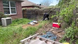 Backyard junk removal in Arlington, Texas!!