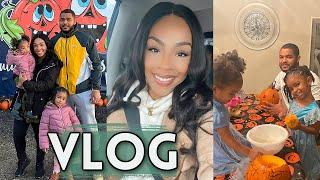 PUMPKIN PATCH WITH THE FAMILY | GIRLS COSTUMES | SELF CARE DAY | CARVING PUMPKINS | VLOG 2021