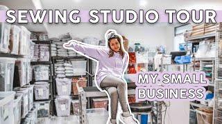 SEWING STUDIO TOUR: How I run XXL Scrunchie From Home Small Business Shop Handmade Scrunchies 