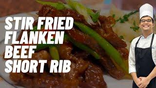 STIR FRIED FLANKEN BEEF SHORT RIB