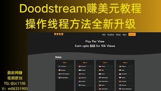 2024最新网赚｜国外DOODSTREAM类视频挂机最新教学｜看视频赚美元｜真实测评｜全自动挂机｜手机挂机｜电脑挂机｜项目分享｜赚钱｜赚美元｜赚钱技巧｜网赚｜副业分享