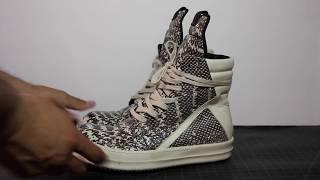 RICK OWENS SNAKESKIN GEOBASKET