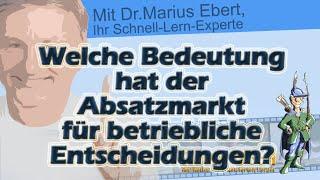 Welche Bedeutung hat der Absatzmarkt für betriebliche Entscheidungen?