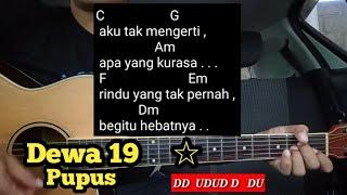 Kunci Gitar Pupus - Dewa 19  ( Tutorial Untuk Pemula ) By DE Kunta