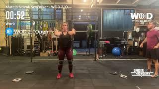 Mateja Novak Sevčnikar Dangerzone throwdown qualifier wod 2