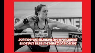 Jorinde van Klinken (Netherlands) shot put 18.88 meters (2022-01-29).