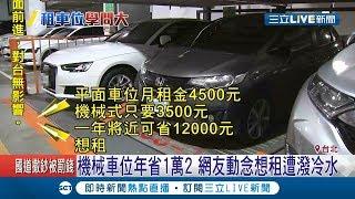 想租車位要租平面? 還是機械? 機械車位年省1萬2  網友心動想租卻被勸阻│記者潘建樺 方昱翔 李仁文 徐兆緯│【消費報你知】20191021│三立新聞台